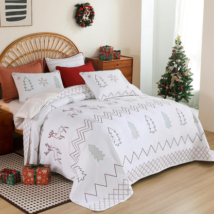 Christmas Embroidery Quilt Set