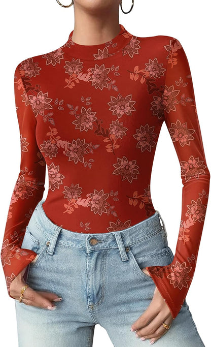 Floral Mesh Blouse