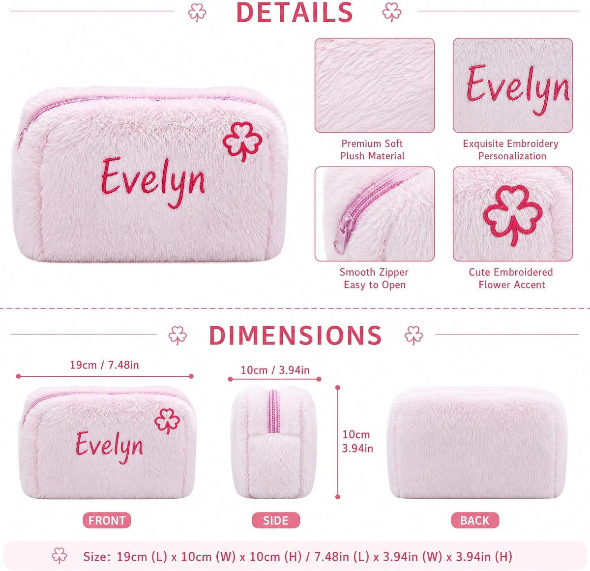 Custom Plush Makeup Bag