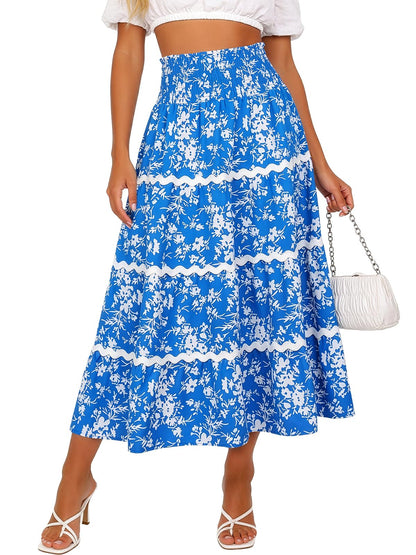 Smocked Maxi Skirt