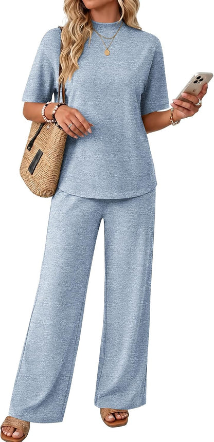 Mock Neck Lounge Set