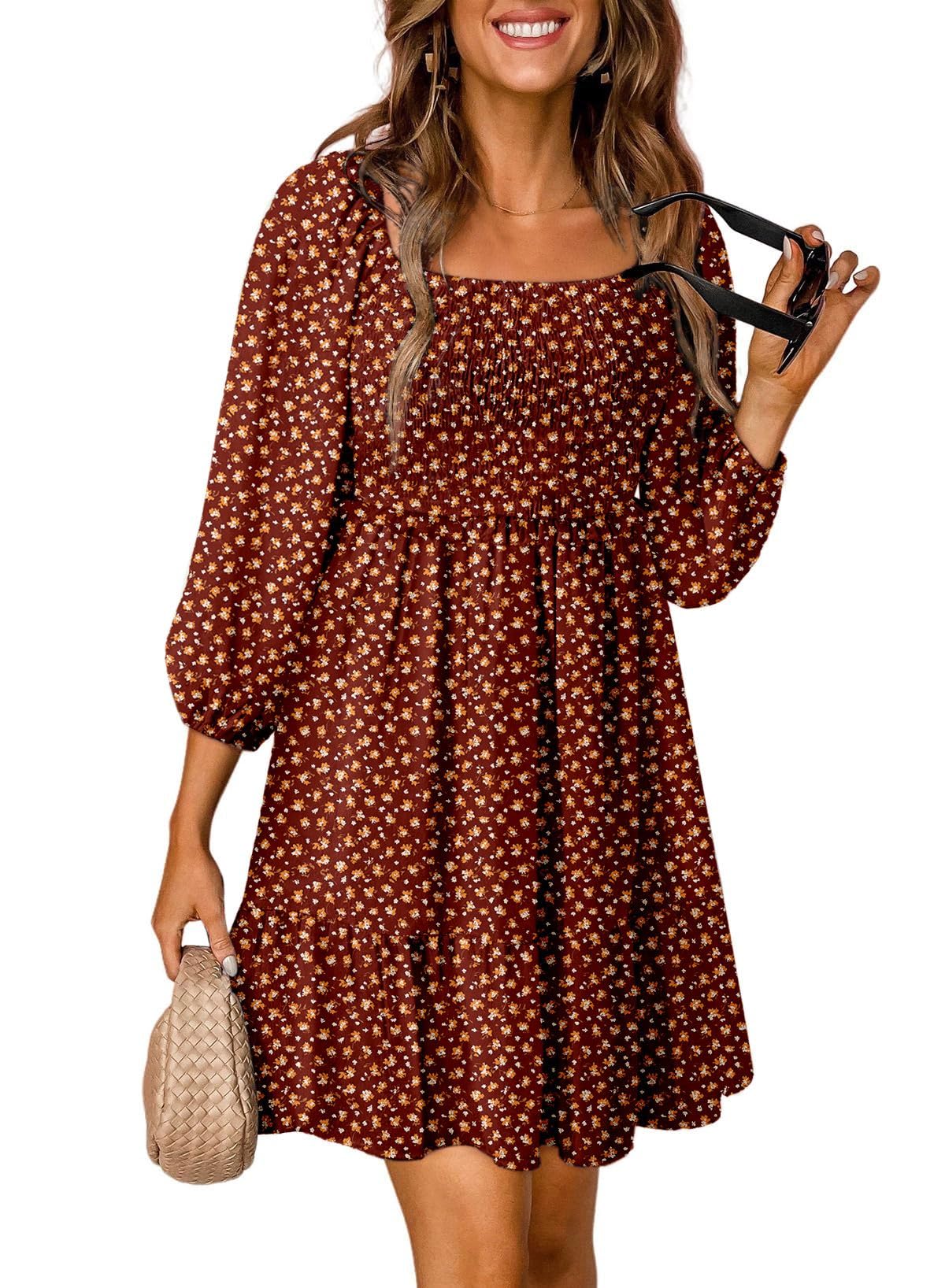 Boho Floral Mini Dress
