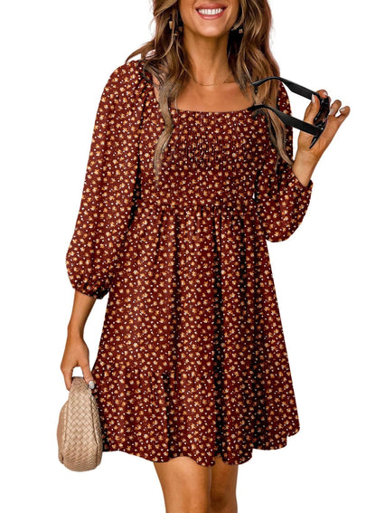 Boho Floral Mini Dress