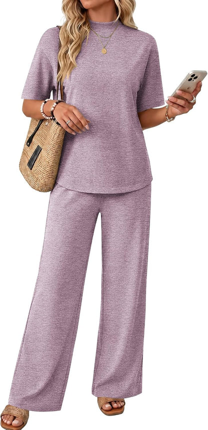 Mock Neck Lounge Set