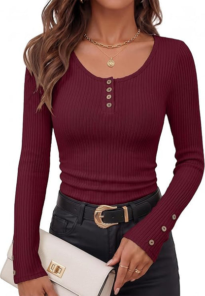 ANRABESS Ribbed Henley