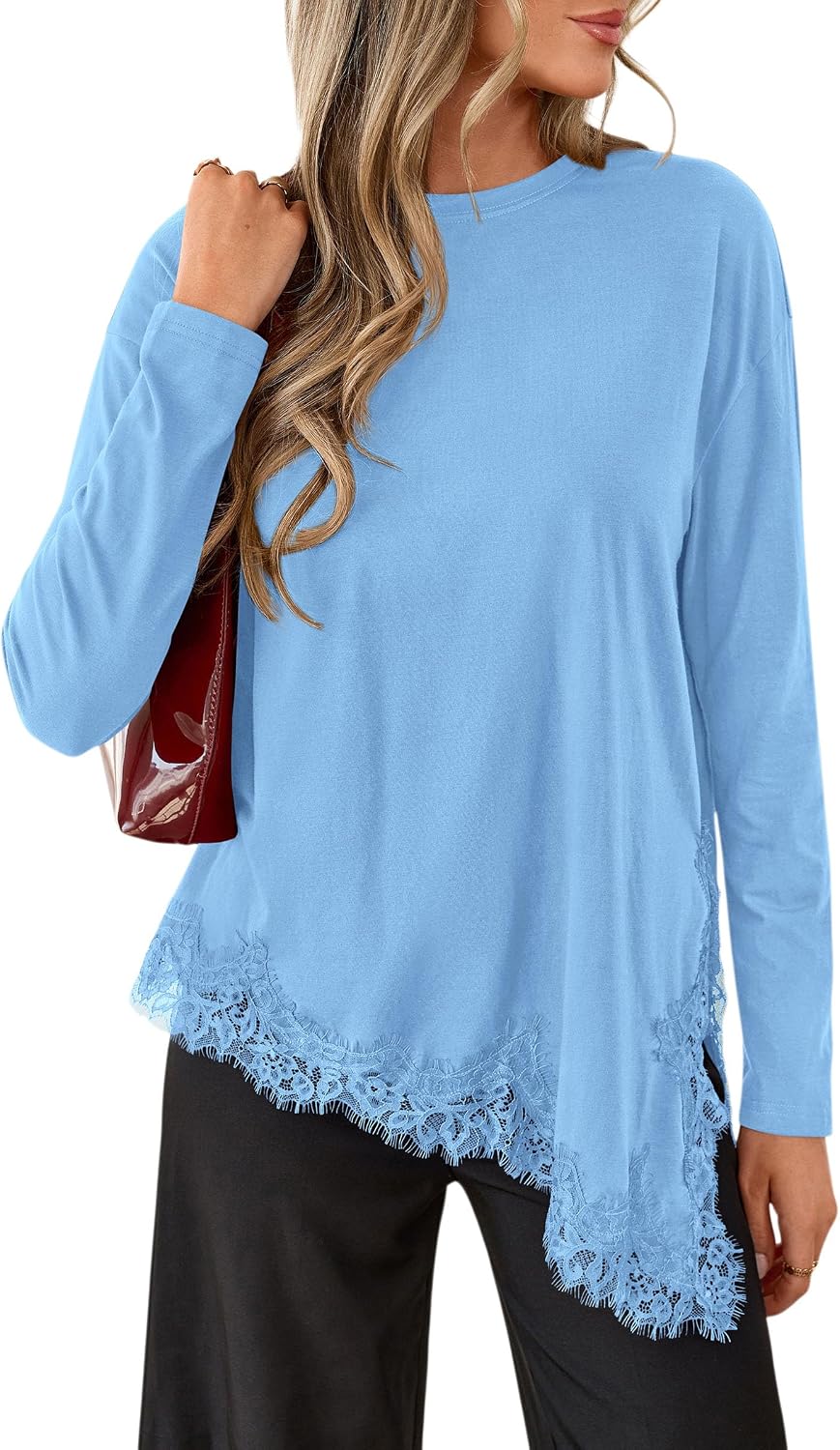 Asymmetrical Lace T-Shirt