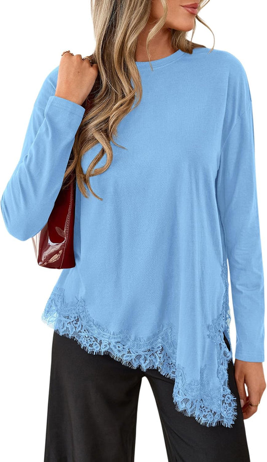 Asymmetrical Lace T-Shirt