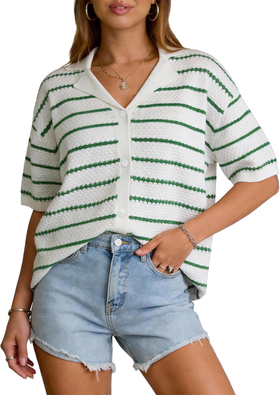 Casual Short Sleeve Cardigan