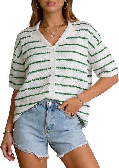Casual Short Sleeve Cardigan