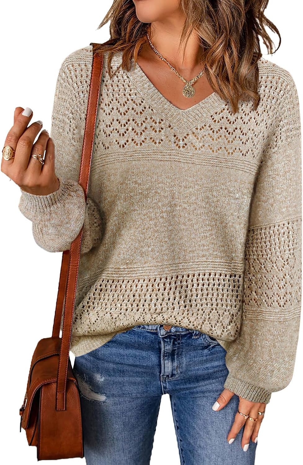 Knit V-Neck Sweater