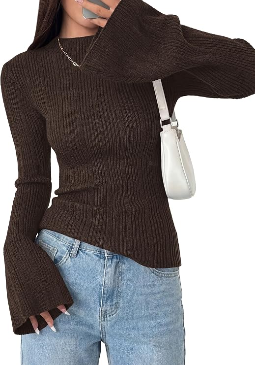 Bell Sleeve Knit Tops