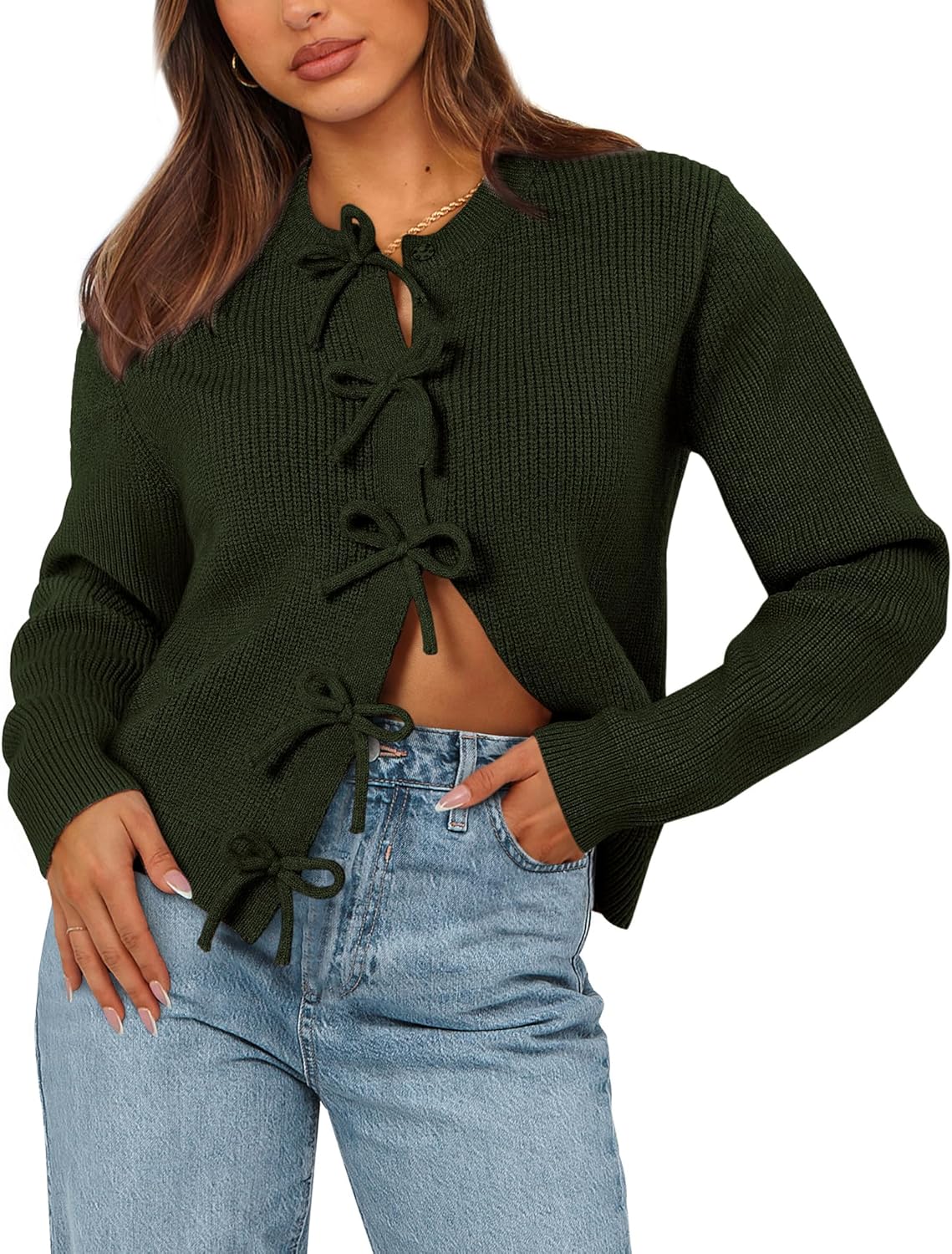 Bow Cropped Cardigan