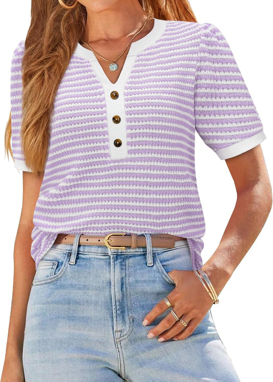 Striped Waffle Sweater