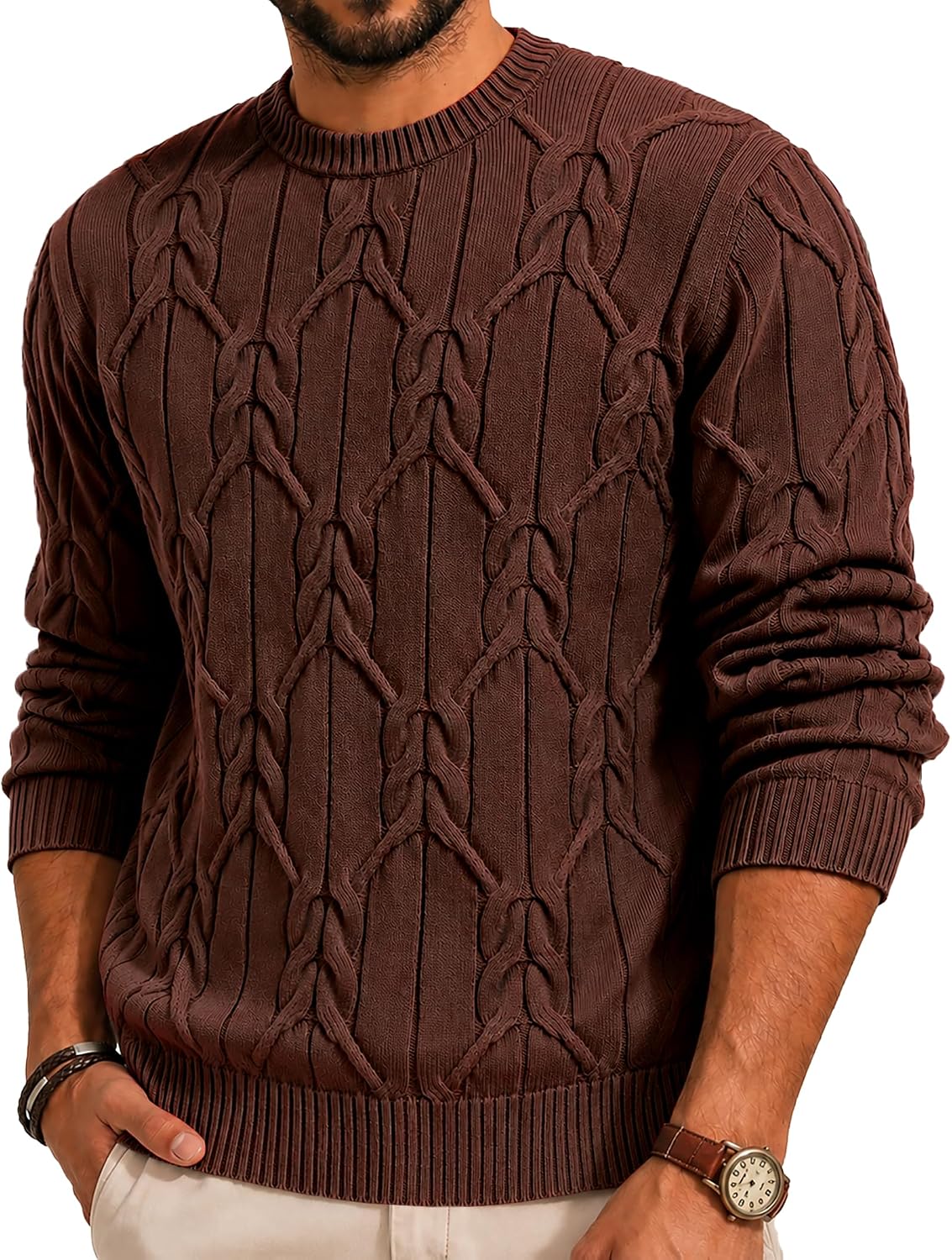 Men's Cable Knit Sweater