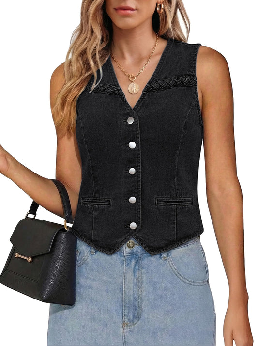 Denim Vest Waistcoat