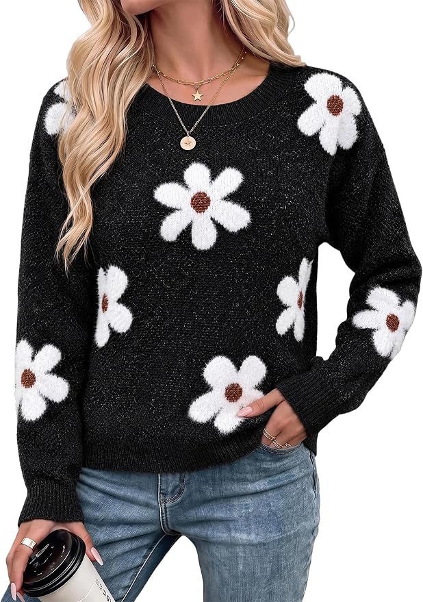 Floral Pullover Sweater
