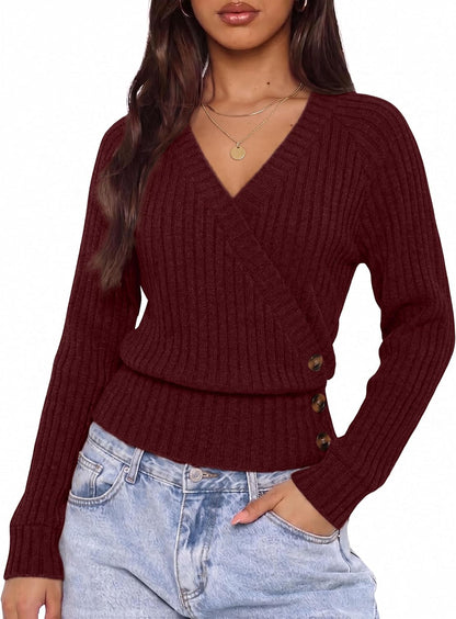 Surplice Wrap Sweater