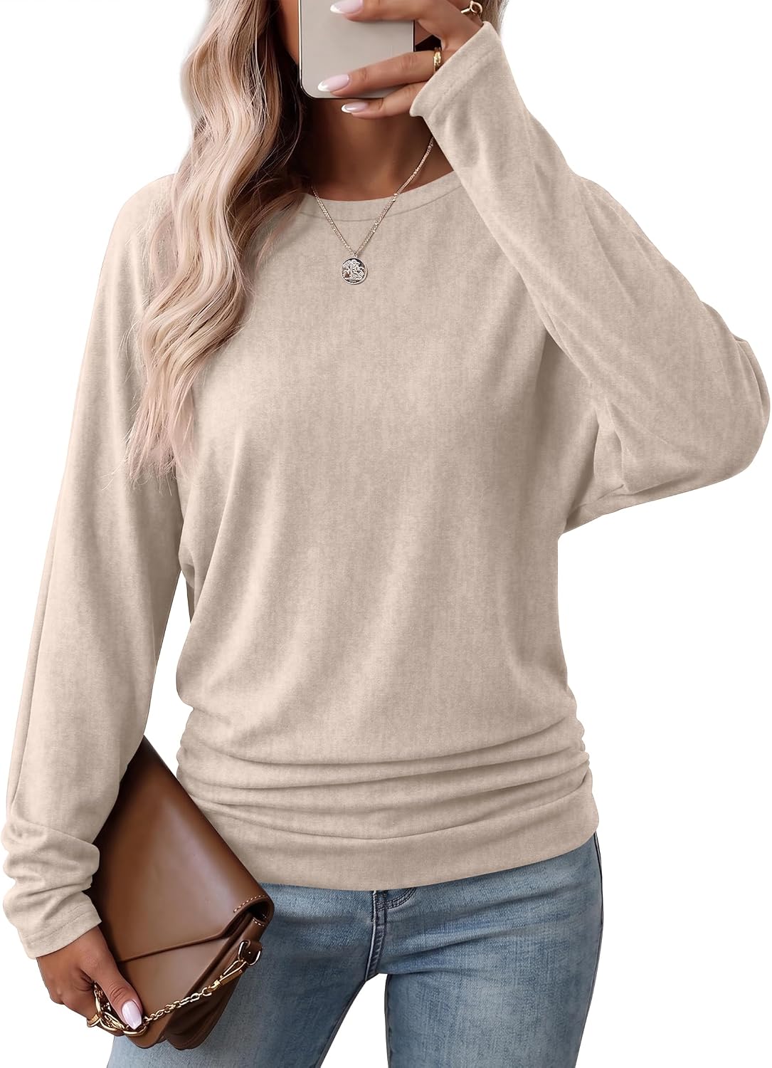 Ruched Lightweight Sweater