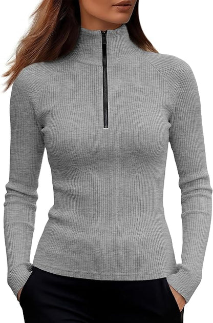 ANRABESS Quarter Zip Top