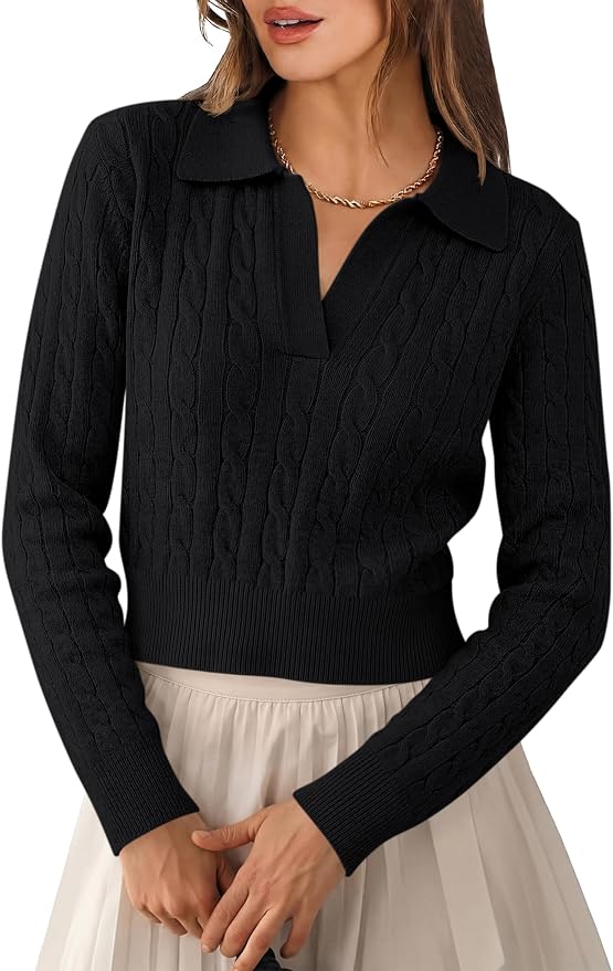 ANRABESS Cable Knit Sweater