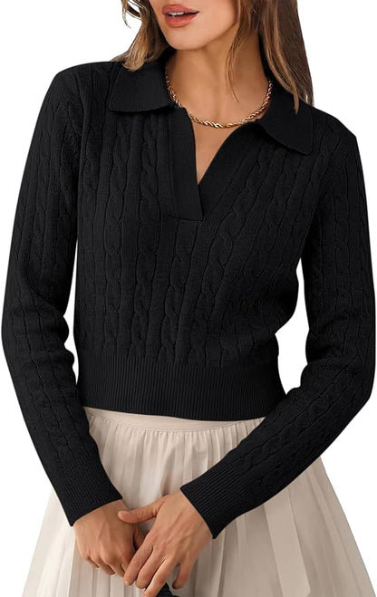 ANRABESS Cable Knit Sweater