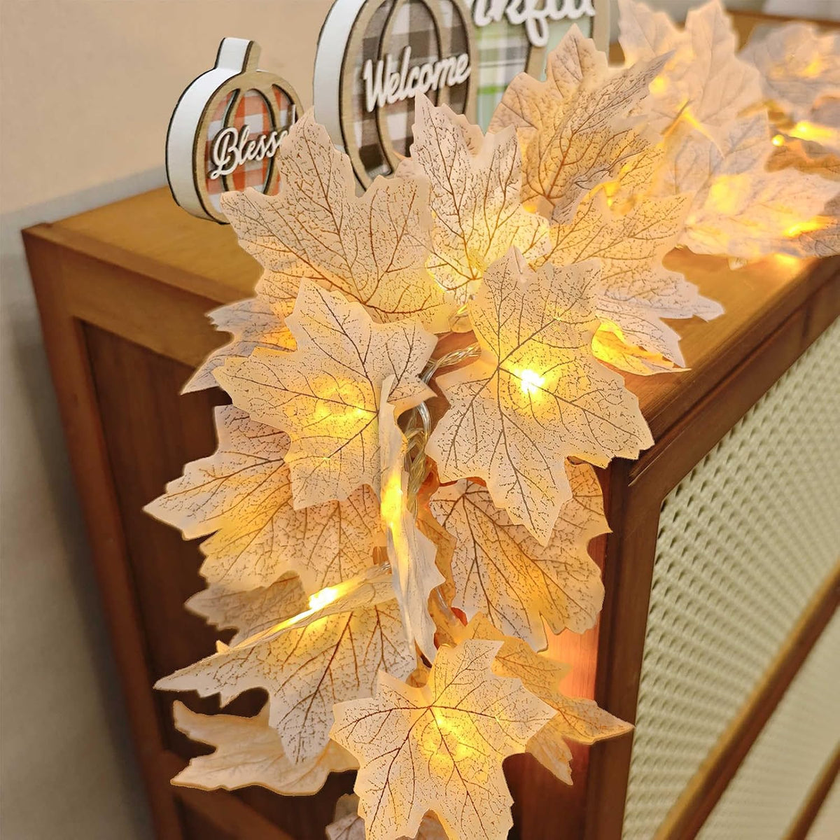 Lighted Fall Garland (2PK)