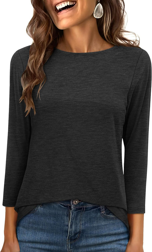 ANRABESS Boat Neck Top