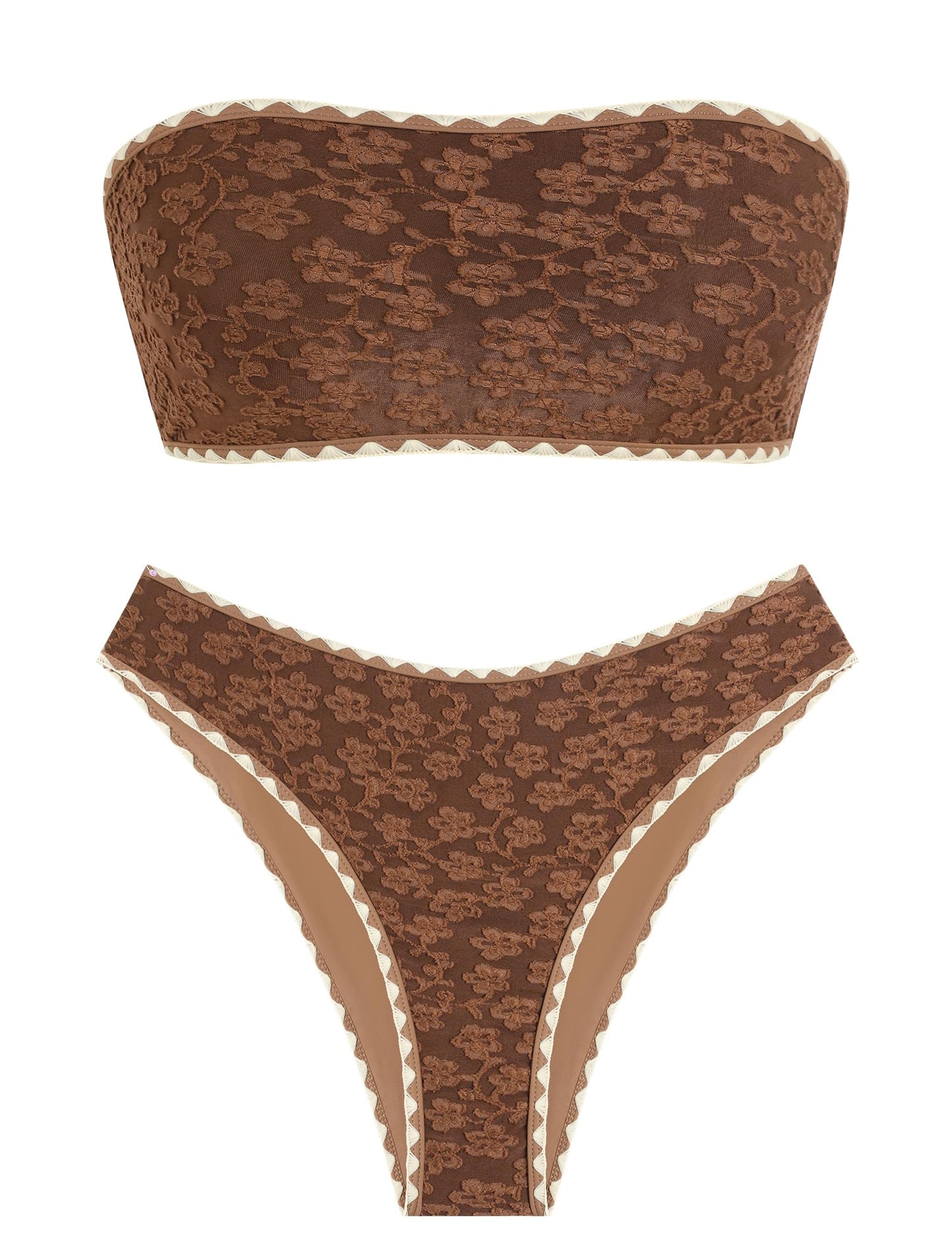 High Cut Bandeau Bikini Set