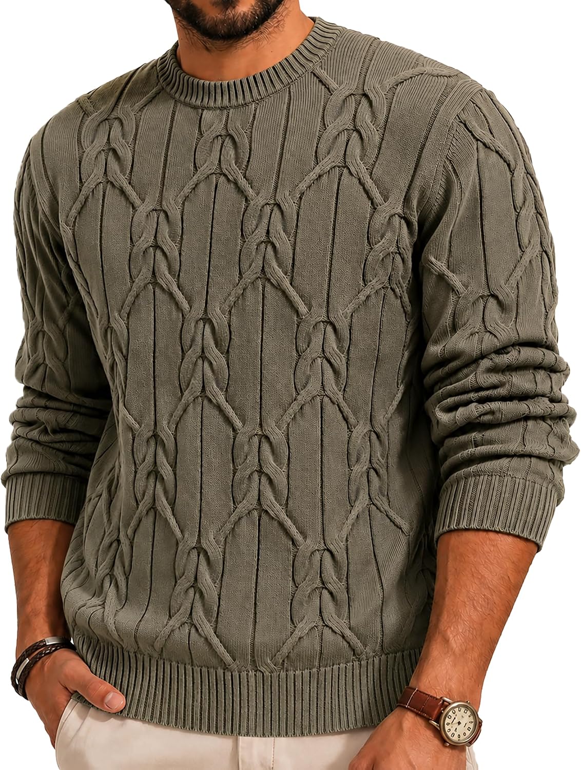 Men's Cable Knit Sweater