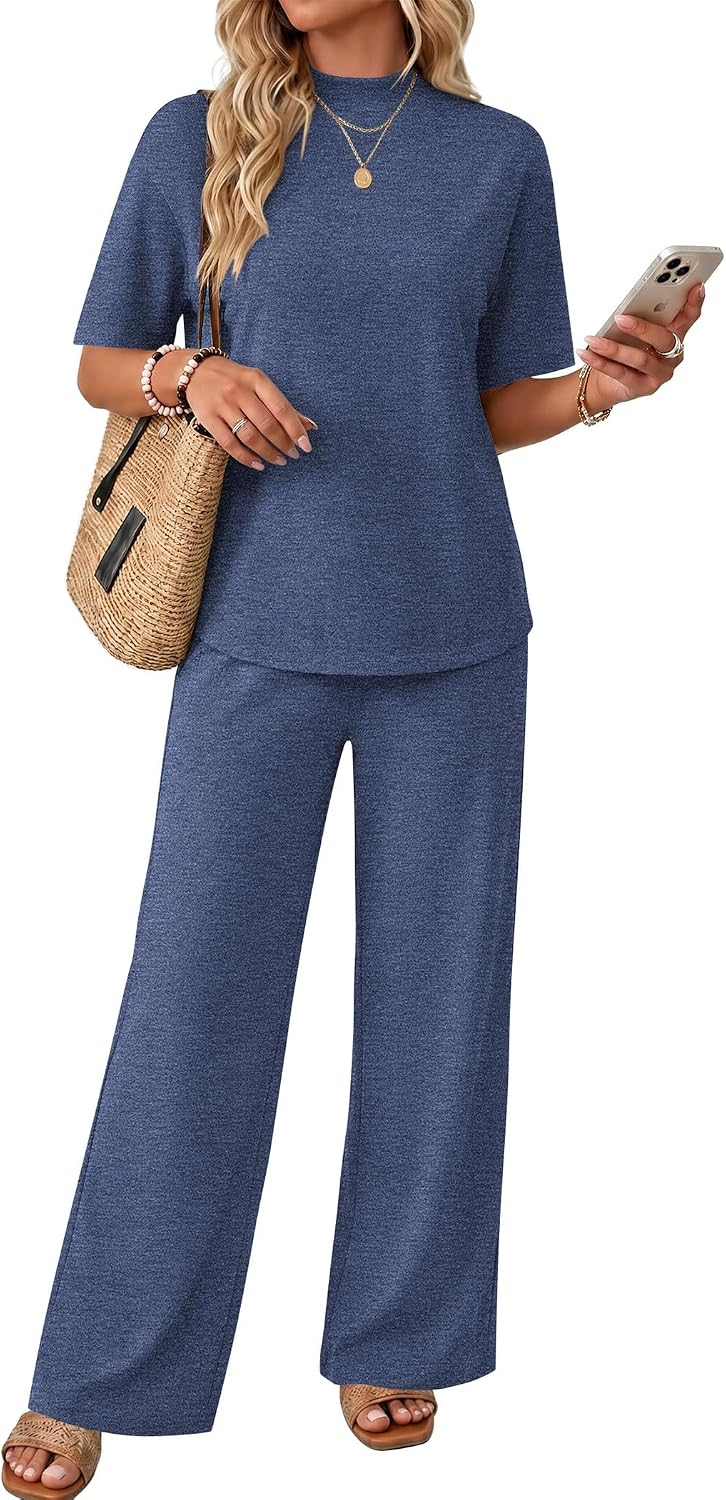 Mock Neck Lounge Set