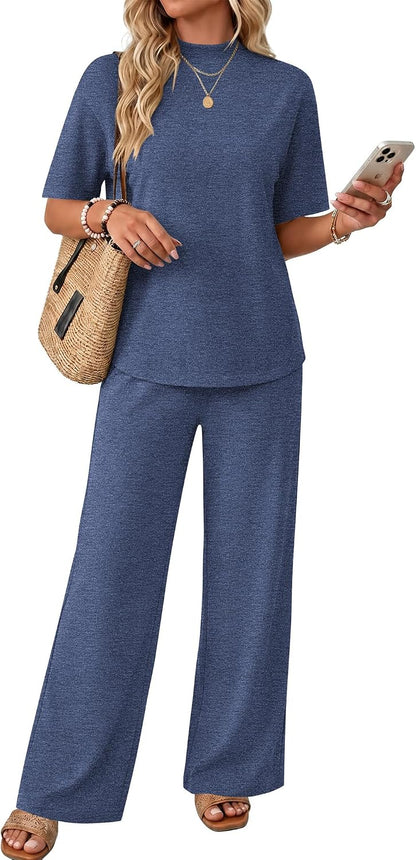Mock Neck Lounge Set