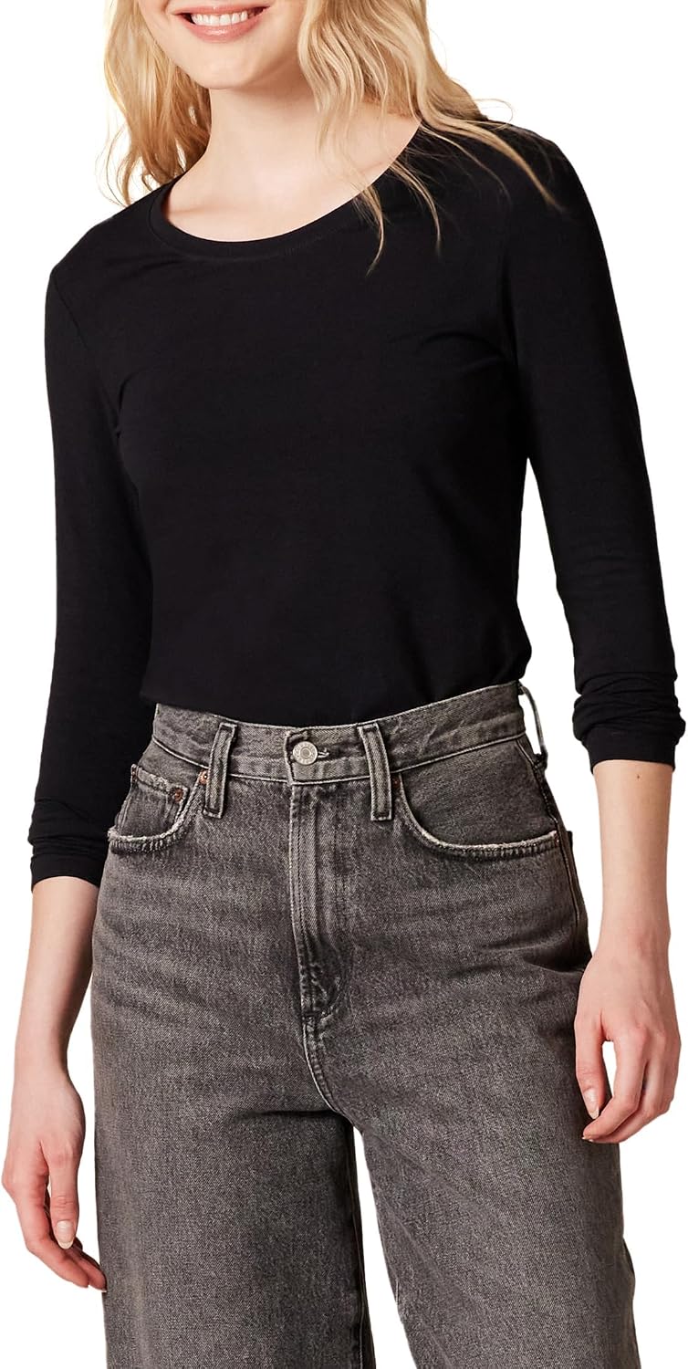 Cotton Blend Long Sleeve Top