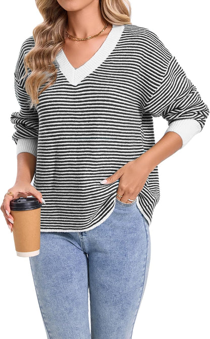 V Neck Pullover Sweater