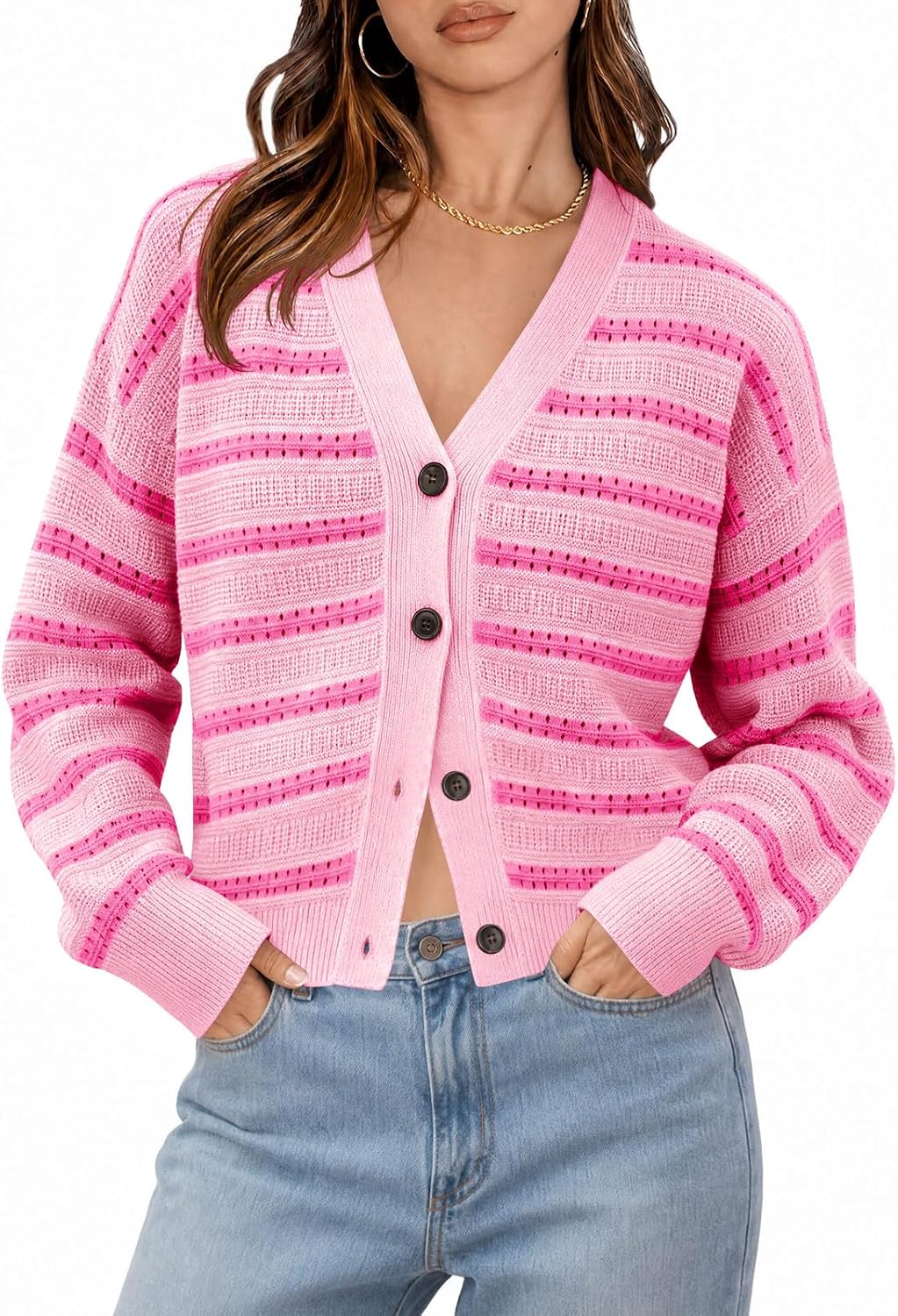 Stripe Knit Cardigan