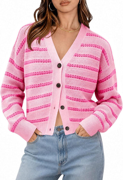 Stripe Knit Cardigan