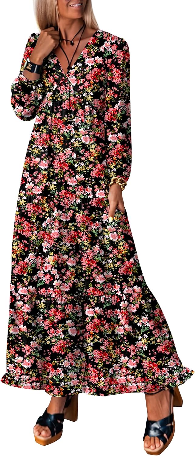 ANRABESS Boho Maxi Dress