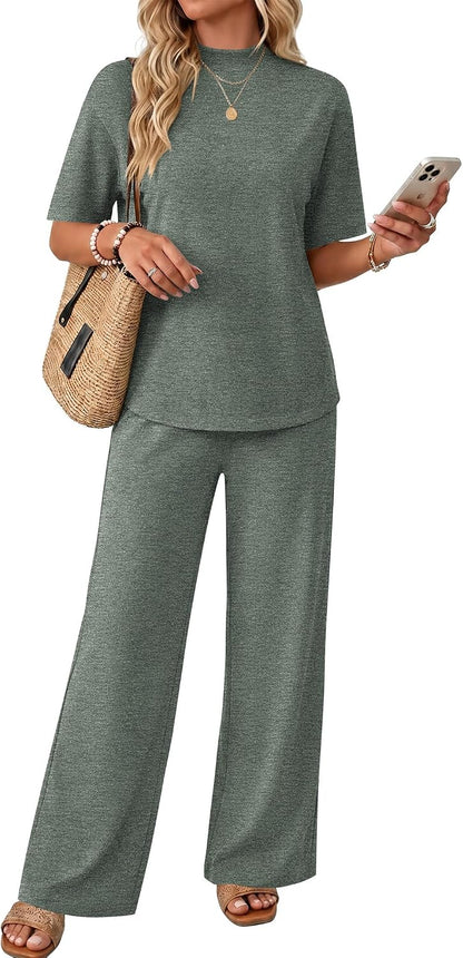 Mock Neck Lounge Set