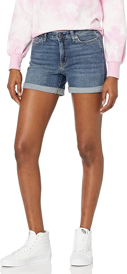 Mid-Rise Denim Shorts