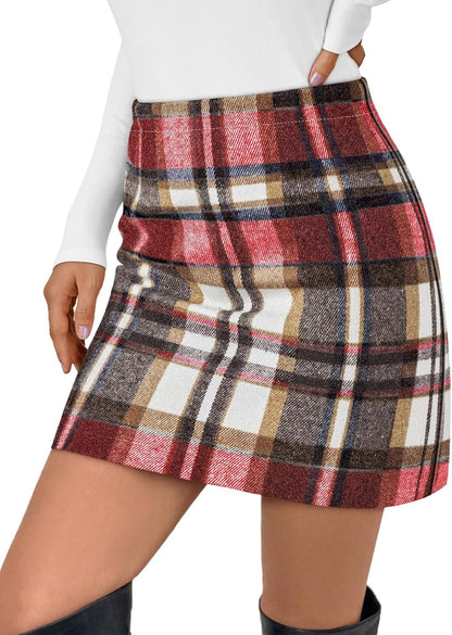 Plaid Flannel Mini Skirt