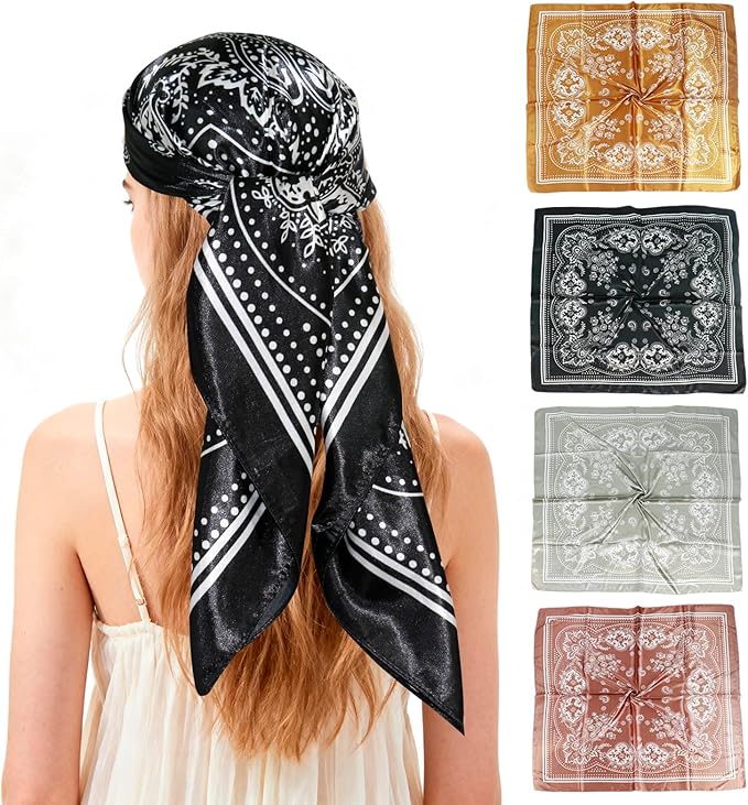 Satin Scarf 4pk