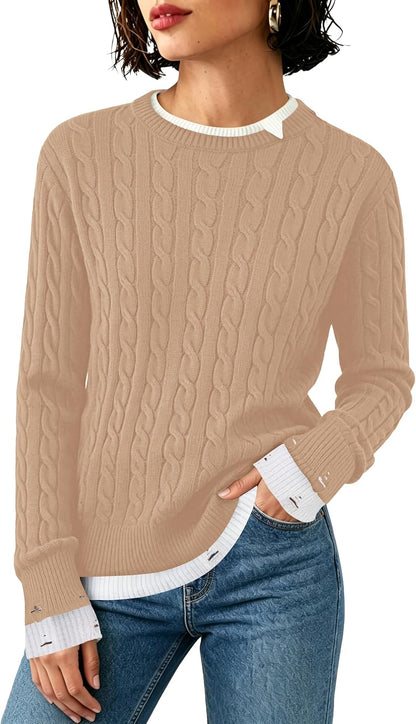 SAUKOLE Cable Knit Pullover