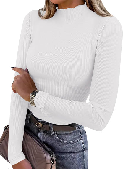 ANRABESS Mock Neck Shirt