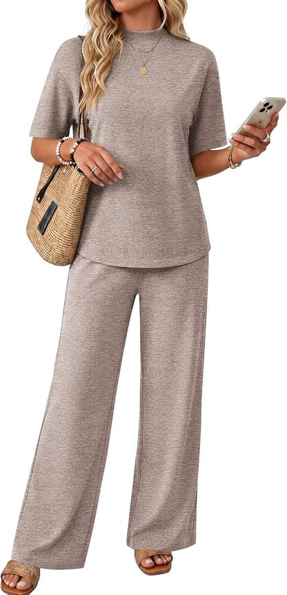 Mock Neck Lounge Set