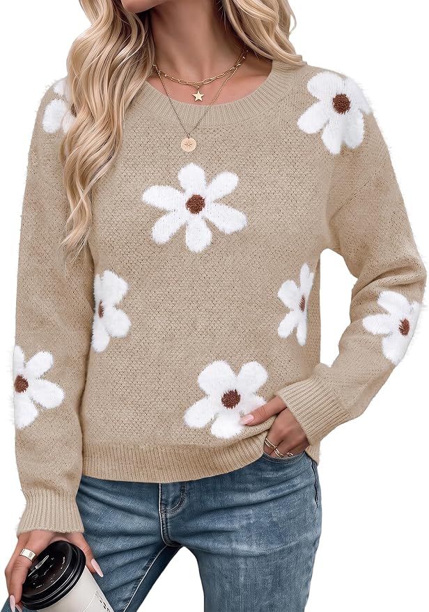 Floral Pullover Sweater