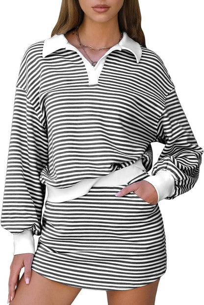 Cotton Sweatshirt Skort Set