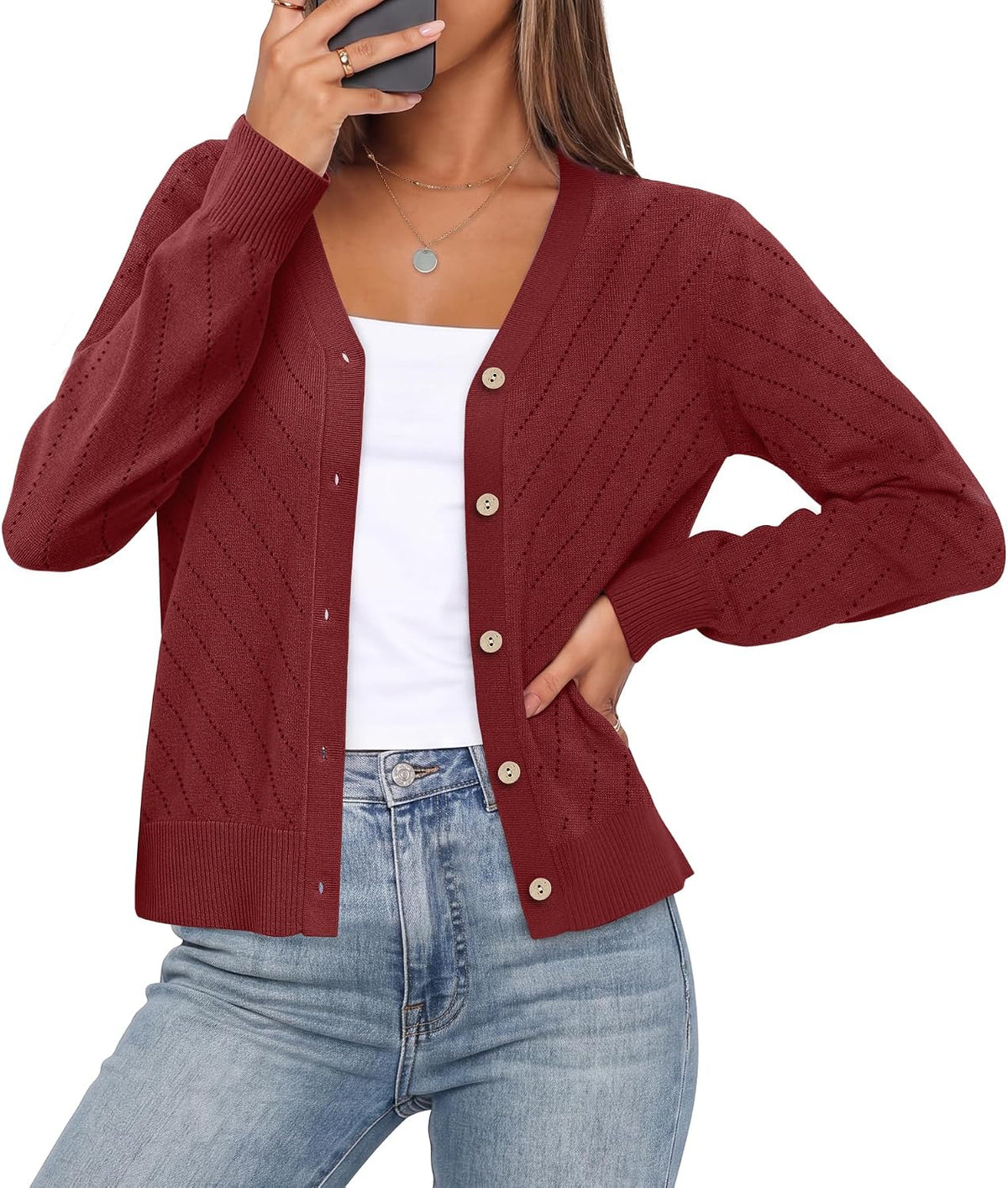 Lightweight V-Neck Cardigan