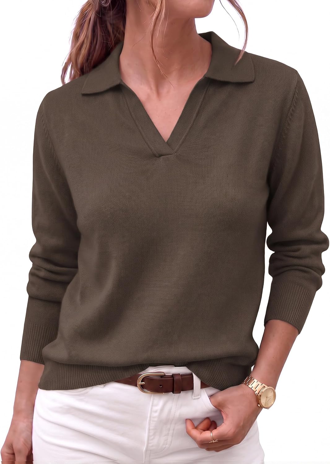 V Neck Knit Sweater