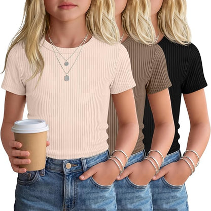 Girls Short Sleeve Tops (3PK)