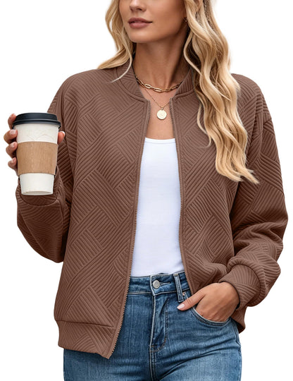 Textered Bomber Jacket