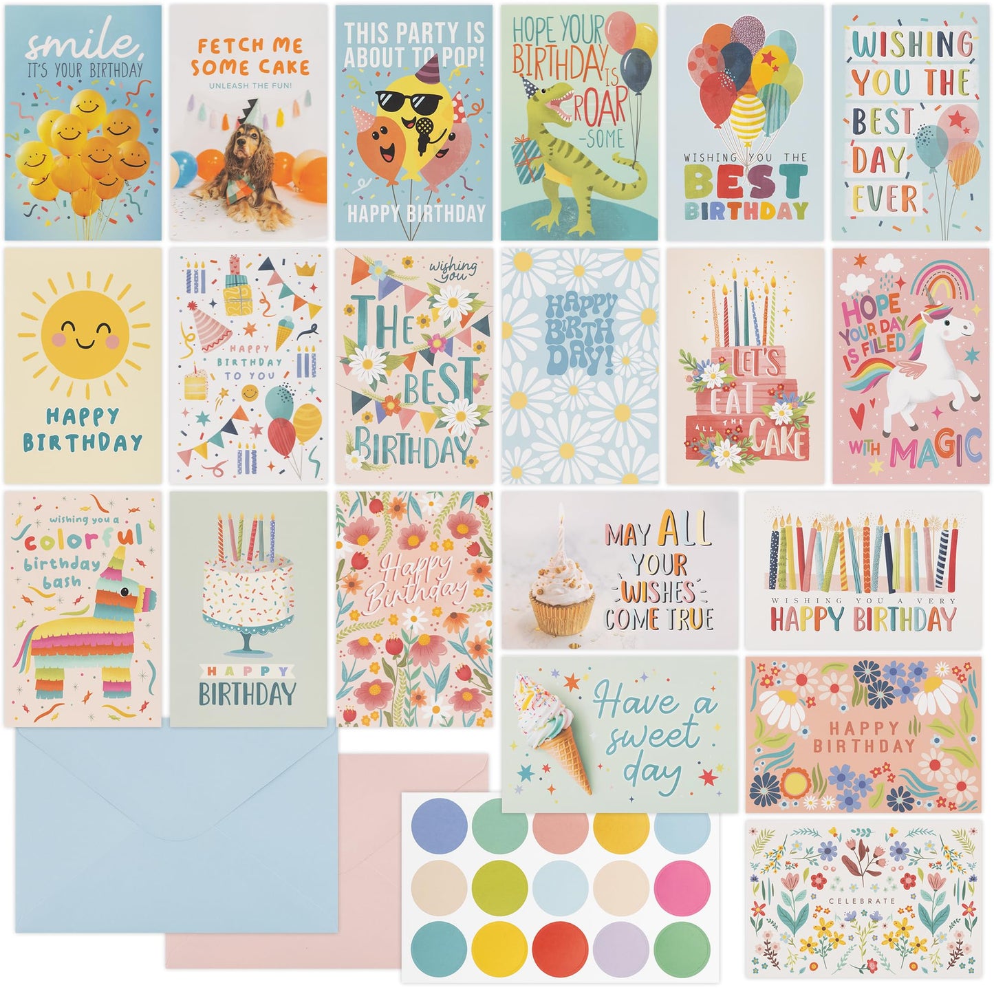 Birthday Cards Set (60PK)